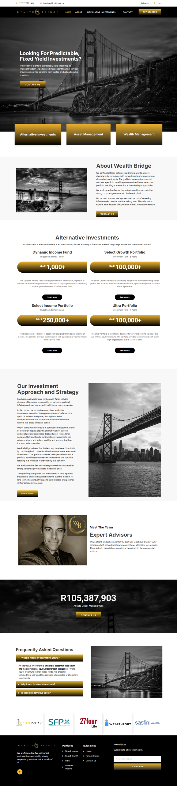 Wealth Bridge website design
