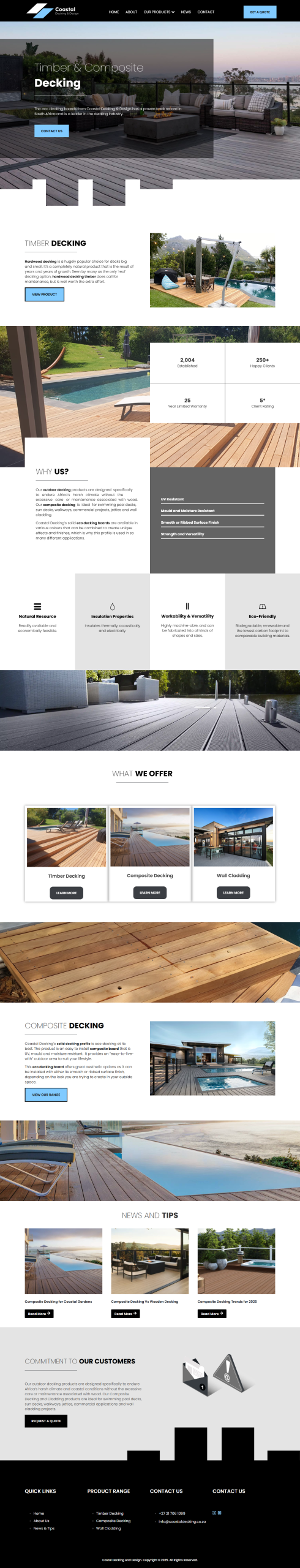 Coastal Decking website design